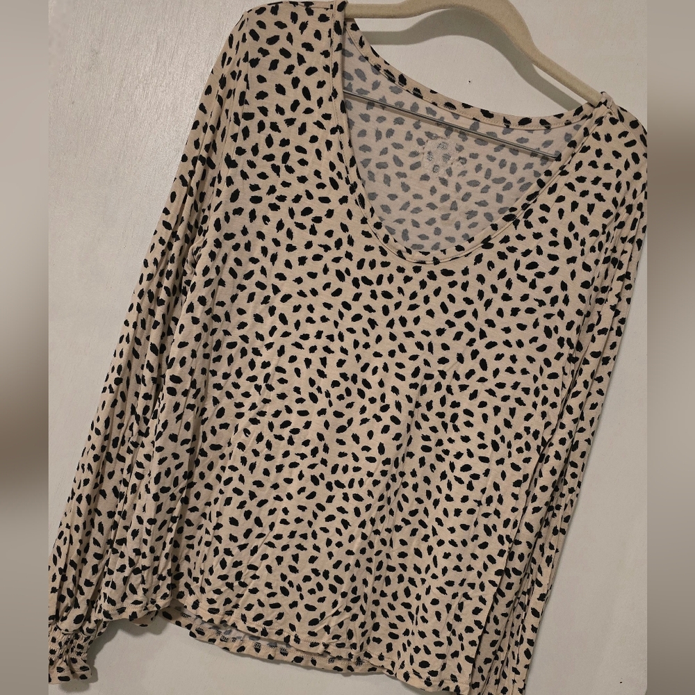 Maurices Leopard Print Long Sleeve Top